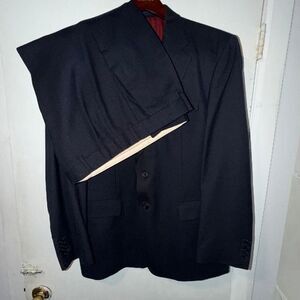 JOSEPH TURNER Black Wool Suit-42R/36S